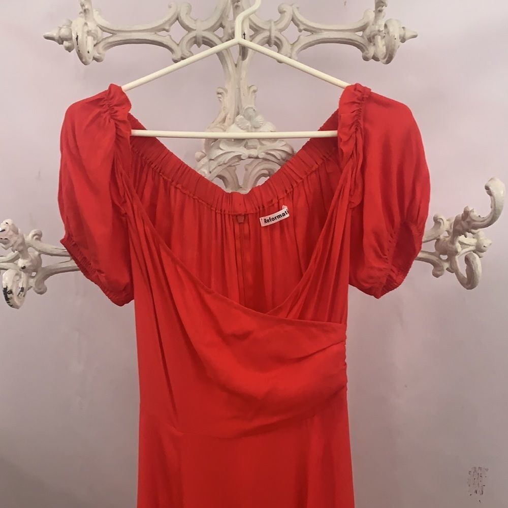 REFORMATION RED DRESS SIZE 0‎ - Picture 7 of 11
